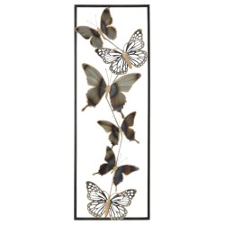 Mariposa metálica decorativa de pared – 31x90 cm – Estilo industrial poético