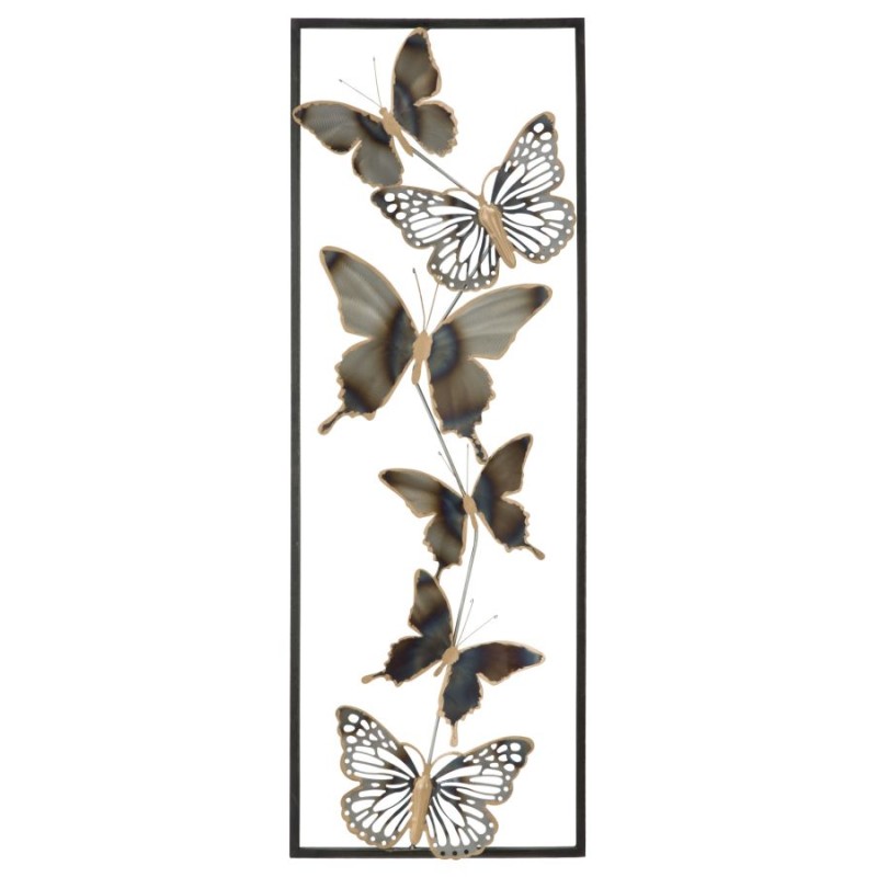 Mariposa metálica decorativa de pared – 31x90 cm – Estilo industrial poético