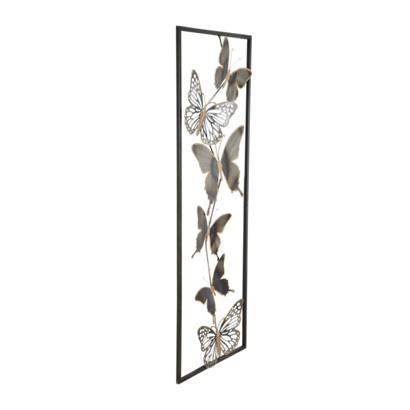 Mariposa metálica decorativa de pared – 31x90 cm – Estilo industrial poético