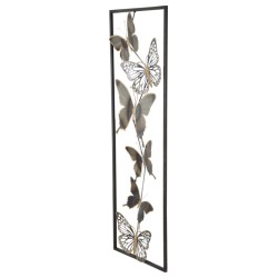 Mariposa metálica decorativa de pared – 31x90 cm – Estilo industrial poético