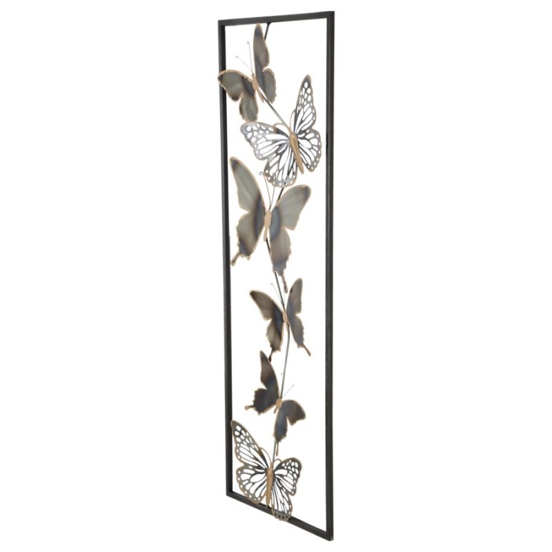Mariposa metálica decorativa de pared – 31x90 cm – Estilo industrial poético