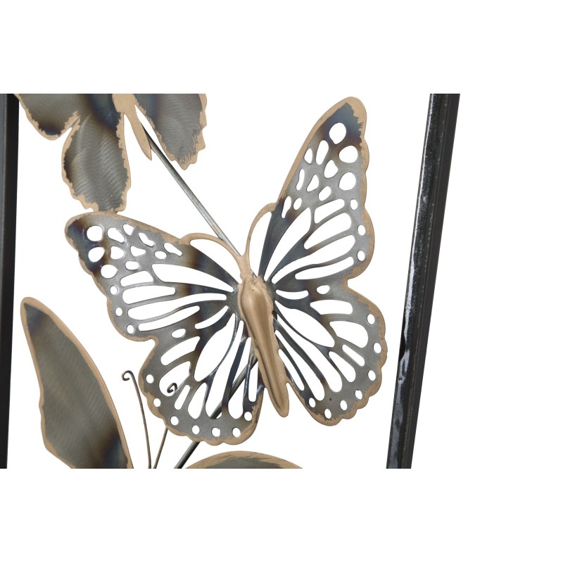 Mariposa metálica decorativa de pared – 31x90 cm – Estilo industrial poético