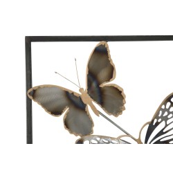 Mariposa metálica decorativa de pared – 31x90 cm – Estilo industrial poético