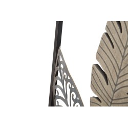 Decoración mural de hoja metálica – Modelo Foglie A – 30x91 cm – Elegancia industrial natural