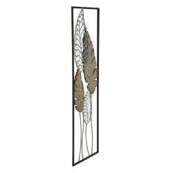 Decoración mural de pan de metal – Modelo Foglie B – 30x99 cm – Follaje moderno estilo loft