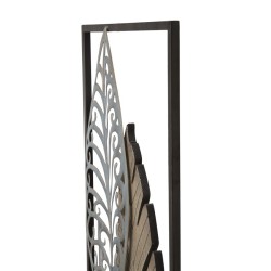 Decoración mural de pan de metal – Modelo Foglie B – 30x99 cm – Follaje moderno estilo loft