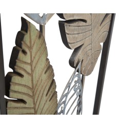 Decoración mural de pan de metal – Modelo Foglie B – 30x99 cm – Follaje moderno estilo loft
