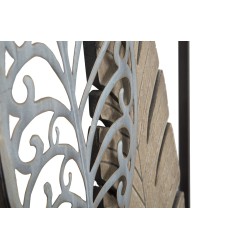 Decoración mural de pan de metal – Modelo Foglie B – 30x99 cm – Follaje moderno estilo loft