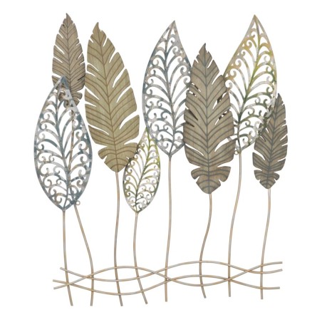 Decoración mural de hoja metálica – Modelo Foglie C – 75x87 cm – Estilo botánico industrial