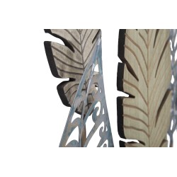 Decoración mural de hoja metálica – Modelo Foglie C – 75x87 cm – Estilo botánico industrial