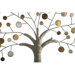 Panel de pared con espejo Árbol de la Vida – Ø61 cm – Estilo glamuroso, elegante y luminoso