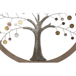 Panel de pared con espejo Árbol de la Vida – Ø80 cm – Decoración de pared elegante y espiritual