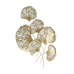 Decoración de pared vertical con iris – 78 x 101 cm – Flores metálicas de diseño glamuroso