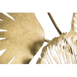 Decoración de pared vertical con iris – 78 x 101 cm – Flores metálicas de diseño glamuroso