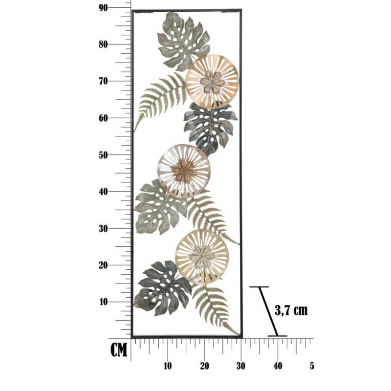 Decoración de pared metálica “Aussi” – Modelo B – 30x88 cm – Decoración de pared elegante y refinada