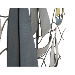 Decoración mural metálica con temática marina – 114x62 cm – Ambiente náutico y relajante