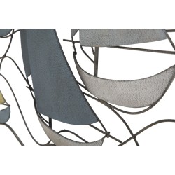 Decoración mural metálica con temática marina – 114x62 cm – Ambiente náutico y relajante