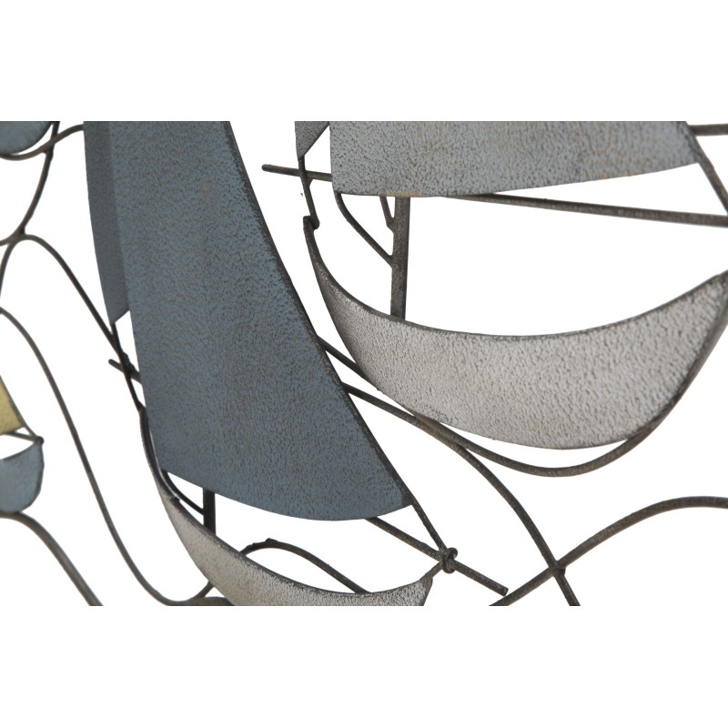 Decoración mural metálica con temática marina – 114x62 cm – Ambiente náutico y relajante