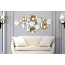 Espejo de pared Glamour Gold – 118x60 cm – Panel decorativo elegante y moderno