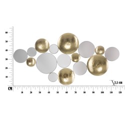 Espejo de pared Glamour Gold – 118x60 cm – Panel decorativo elegante y moderno