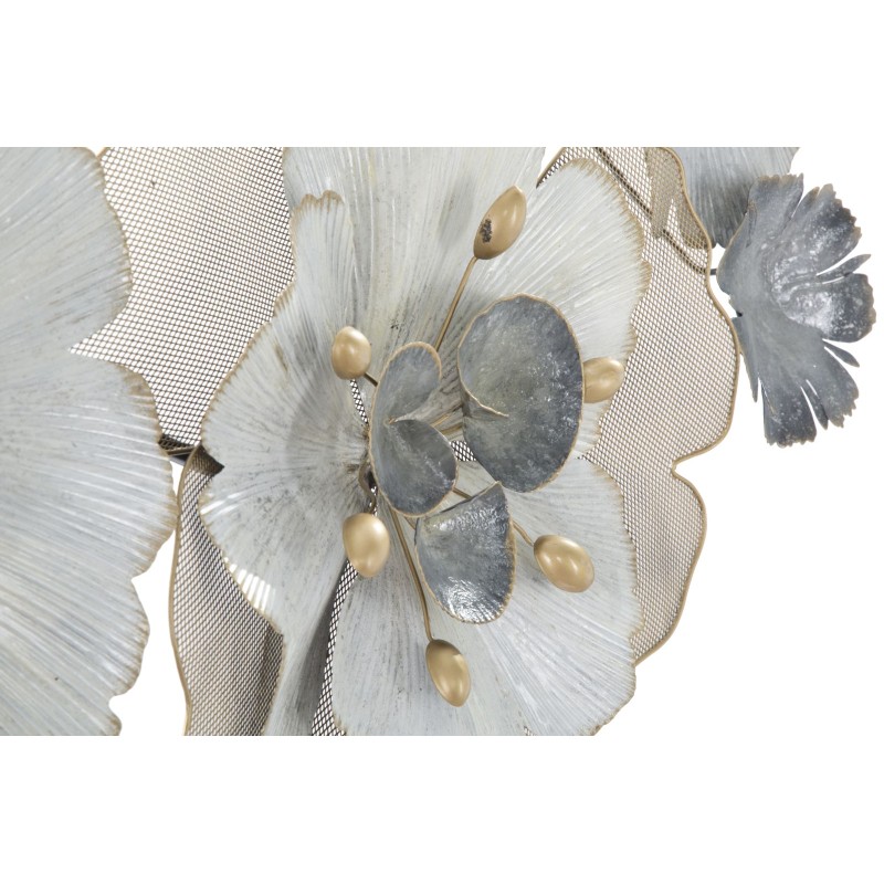 Panel de pared de hierro con estampado floral – 119x60 cm – Estilo romántico glamuroso