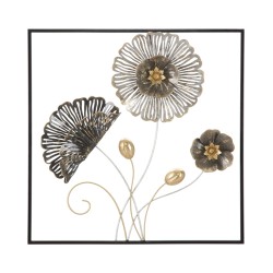 Panel de pared cuadrado de hierro – 50x50 cm – Decoración de pared industrial discreta