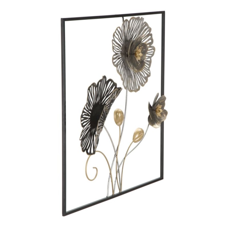 Panel de pared cuadrado de hierro – 50x50 cm – Decoración de pared industrial discreta