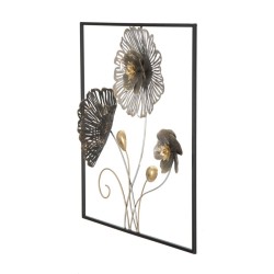 Panel de pared cuadrado de hierro – 50x50 cm – Decoración de pared industrial discreta