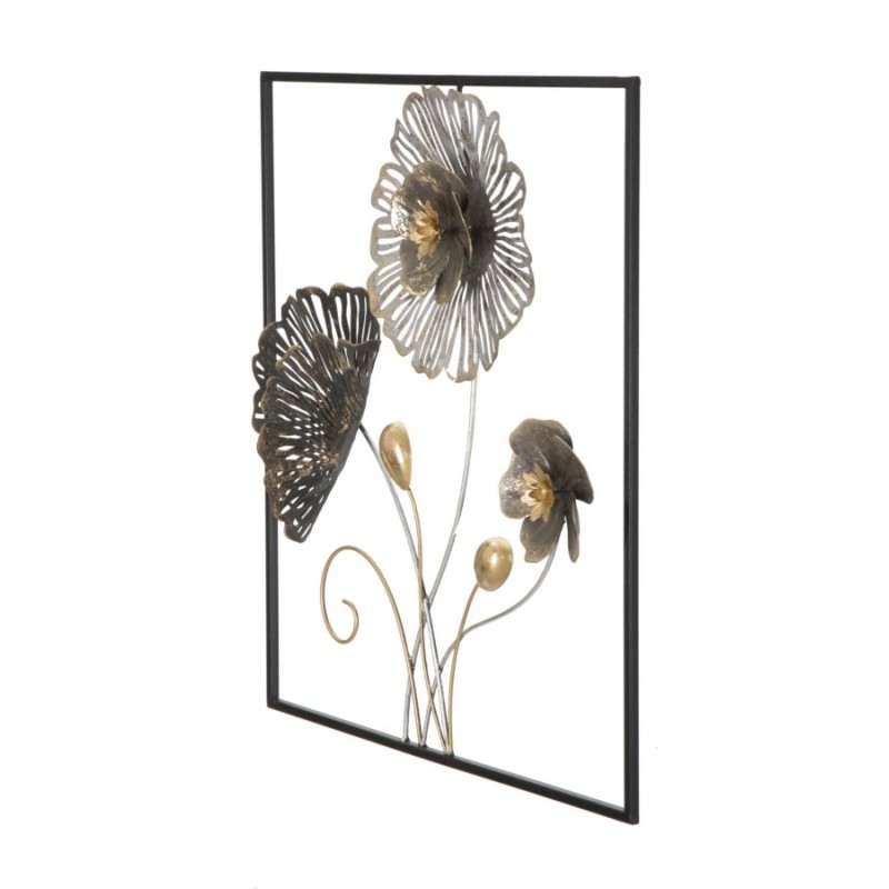 Panel de pared cuadrado de hierro – 50x50 cm – Decoración de pared industrial discreta