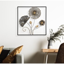 Panel de pared cuadrado de hierro – 50x50 cm – Decoración de pared industrial discreta