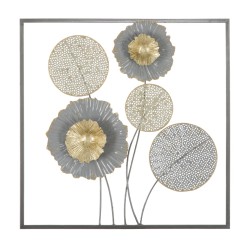 Panel mural de hierro Squity – 50x50 cm – Diseño industrial geométrico