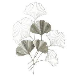 Panel de pared Goxy plateado – 62x86 cm – Metal brillante, estilo glamuroso