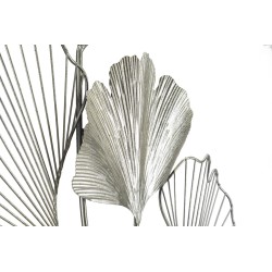 Panel de pared Goxy plateado – 62x86 cm – Metal brillante, estilo glamuroso