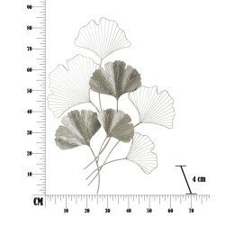 Panel de pared Goxy plateado – 62x86 cm – Metal brillante, estilo glamuroso