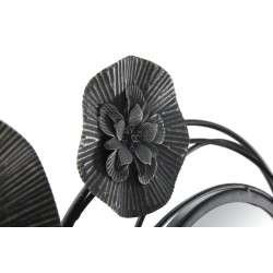 Panel mural con espejos redondos oscuros – 117x49 cm – Elegancia moderna