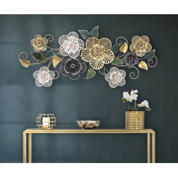 Panel mural de hierro Campur – Modelo B – 118x58 cm – Diseño moderno dorado