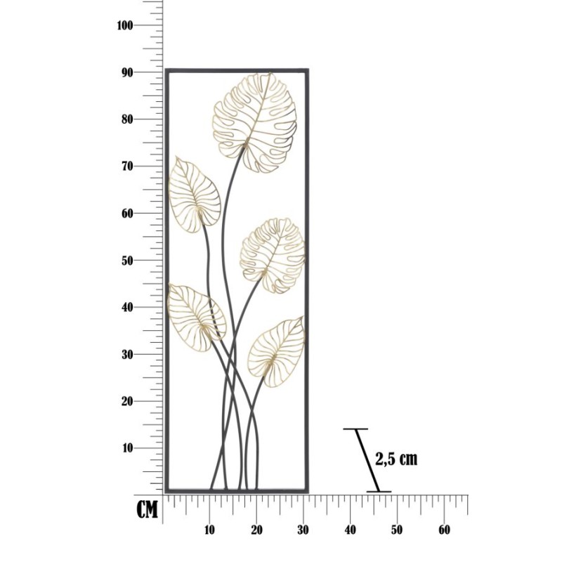 Panel de pared Luxy Iron – Modelo B – 31x90 cm – Estilo Glamour Contemporáneo
