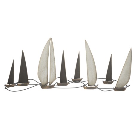 Panel mural de hierro Regata – 119x51 cm – Decoración industrial refinada