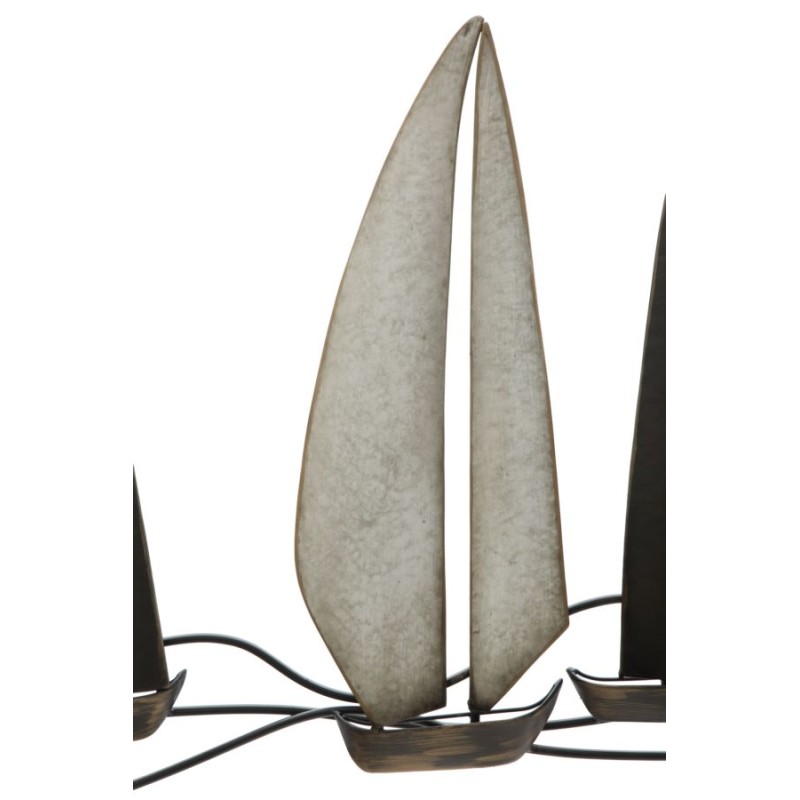 Panel mural de hierro Regata – 119x51 cm – Decoración industrial refinada