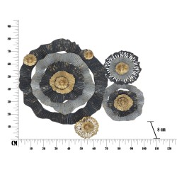 Panel de pared de hierro Otos – 100x80 cm – Diseño dorado glamuroso