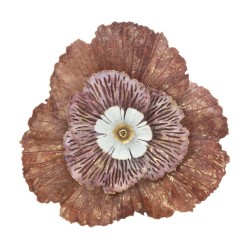 Panel de pared Bunga de hierro – 73x72 cm – Elegante flor metálica glamurosa