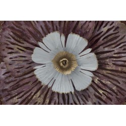 Panel de pared Bunga de hierro – 73x72 cm – Elegante flor metálica glamurosa