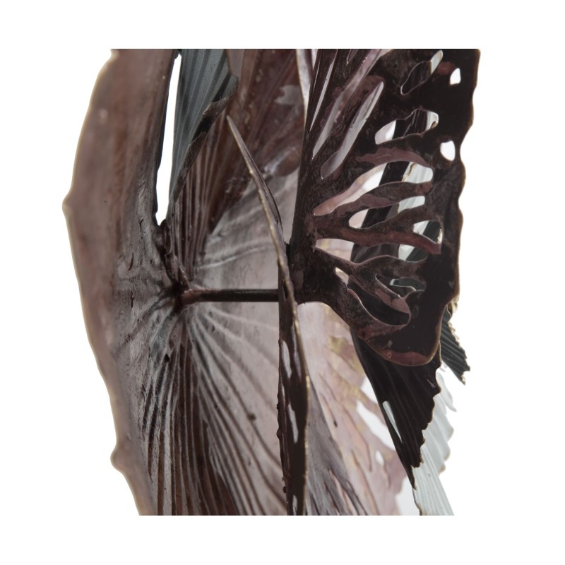 Panel de pared Bunga de hierro – 73x72 cm – Elegante flor metálica glamurosa