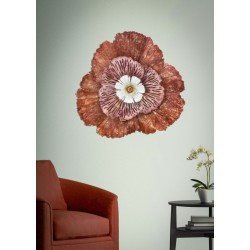 Panel de pared Bunga de hierro – 73x72 cm – Elegante flor metálica glamurosa