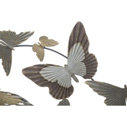 Panel de pared de hierro forjado con diseño de mariposas – 118x52 cm – Mariposas doradas glamurosas