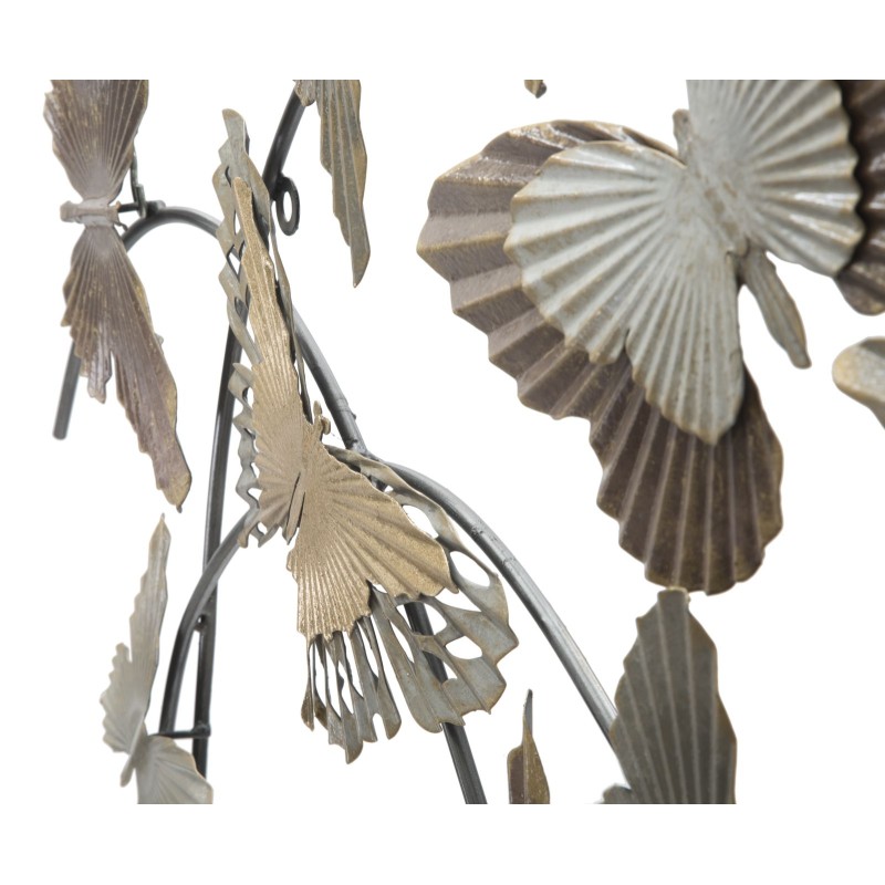 Panel de pared de hierro forjado con diseño de mariposas – 118x52 cm – Mariposas doradas glamurosas