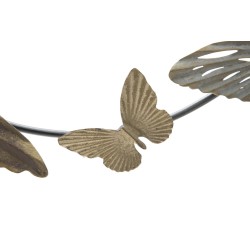 Panel de pared de hierro forjado con diseño de mariposas – 118x52 cm – Mariposas doradas glamurosas