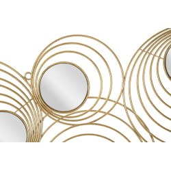 Panel de pared de hierro con rayos – 90x45 cm – Glamuroso efecto de rayos de sol en metal dorado