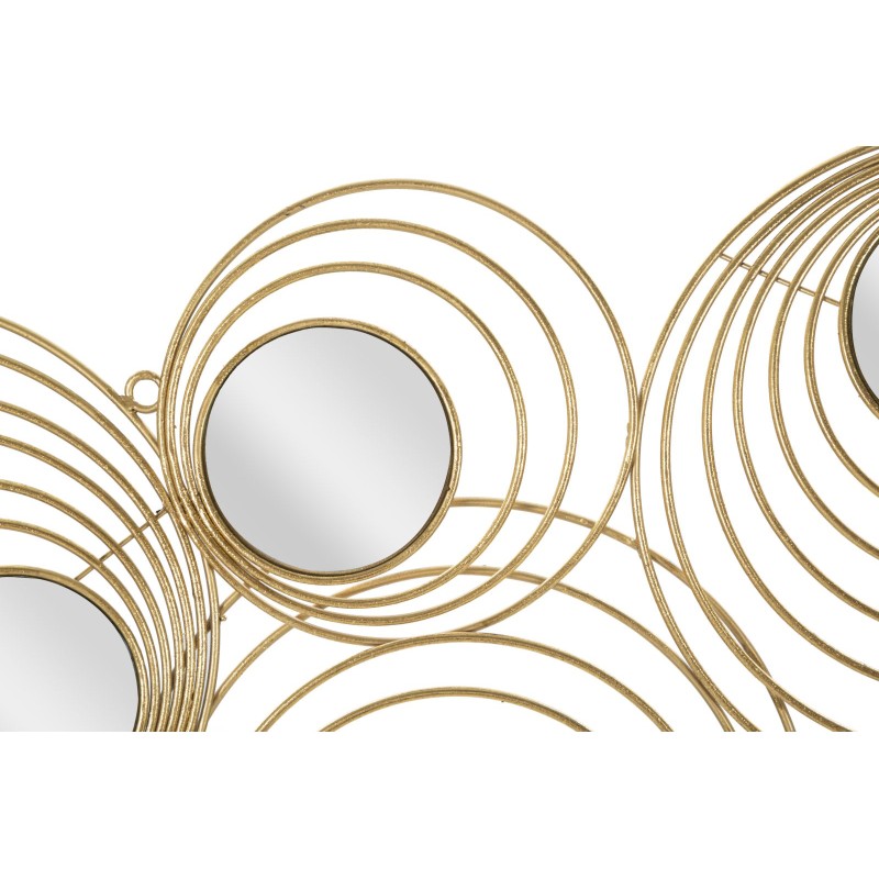 Panel de pared de hierro con rayos – 90x45 cm – Glamuroso efecto de rayos de sol en metal dorado