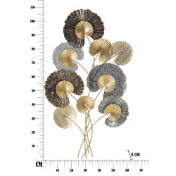 Panel de pared de hierro -C- – 63x109 cm – Diseño vertical moderno y glamuroso